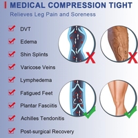 Chaussettes de compression médicale personnalisées grande taille respirantes antidérapantes à hauteur du genou 15-21/23-32/32-46mmHg à bout ouvert avec logo brodé pour usage quotidien