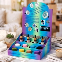 Présentoir en papier portable pliable écologique pour produits cosmétiques vernis à ongles de table soins de la peau comptoir Scok