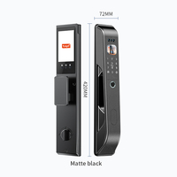 Interphone vidéo intelligent en temps réel avec reconnaissance faciale et empreinte digitale Tuya WIFI, serrure de porte intelligente sans clé avec caméra