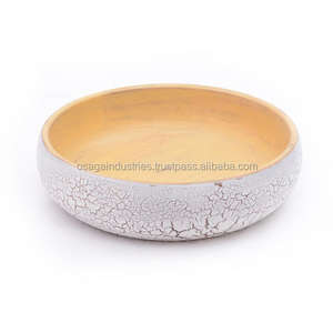 NOUVELLE ARRIVÉE DÉCORATION DE TABLE EN MÉTAL DE FORME RONDE EN BOIS BOL EN RÉSINE DE LUXE DESIGNER DÉCOR À LA MAISON DE CUISINE BOLS EN BOIS - Product Image 1