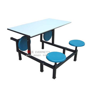 Mobili scuola mensa mobili in fibra di vetro fisso tavolo da <span class=keywords><strong>pranzo</strong></span> e sedie per il personale degli studenti - Product Image 2