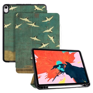 Ukiyoe de cuero genuino cubierta plegable caso a prueba de golpes a prueba funda para <span class=keywords><strong>iPad</strong></span> Air, <span class=keywords><strong>iPad</strong></span> <span class=keywords><strong>Pro</strong></span> <span class=keywords><strong>12</strong></span>,<span class=keywords><strong>9</strong></span> <span class=keywords><strong>pulgadas</strong></span> <span class=keywords><strong>2020</strong></span> - Product Image 3