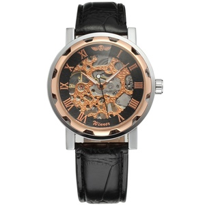 Luxury Men Skeleton Mechanical <b>Watch</b> Premium Leather Band Exquisite Carved Movement Classic Roman Numerals Business Casual <b>Watch</b> - Product Image 5