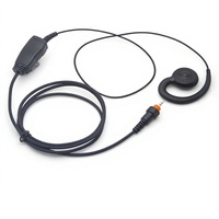 Casque filaire supra-auriculaire en forme de G avec micro PTT et haut-parleur dynamique pour radios Motorola CLP1010e, CLP1080e, CLP446e, CLP107e, CLP1083e, CLPe Plus