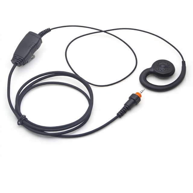 G Shape Wired Ear Hook Earphone Headset PTT Mic for Motorola CLP1010e CLP1080e CLP446e CLP107e and CLP1083e CLPe Plus Radio