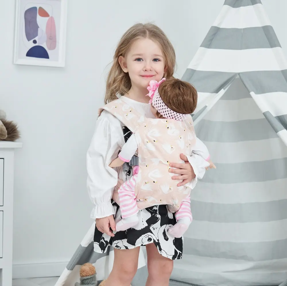 Nuovo arrivo Baby Doll Carrier Cute Baby Carrier zaino per giocattoli accessori per bambole all'ingrosso borsa portaoggetti anteriore per bambini giocano