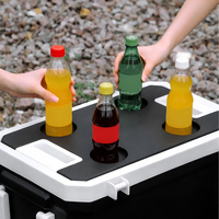 Glacière isotherme 35L avec table pliante hydraulique, glacière rigide pour camping, voiture et extérieur - Offre Spéciale