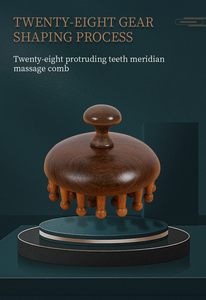 Peine masajeador de madera con logotipo personalizado, peine masajeador de cuero cabelludo, peine de sándalo hecho a mano, de madera, con logotipo personalizado, a la venta, a mano - Product Image 5