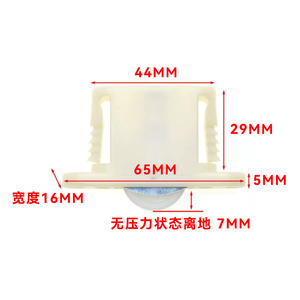 Norton <b>Gravity</b> Self Locking Pulley 44mm White Plastic Caster For Furniture <b>Chair</b> Directional Moving Home Use - Product Image 4