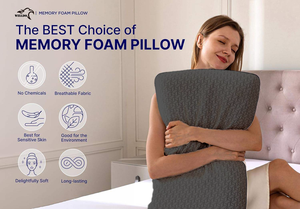 Ergonomic Cooling <strong>Gel</strong> Memory Foam Orthopedic Contoured Pillow Firm and Supportive for Neck and Shoulder Sleeping Pillow - Product Image 5