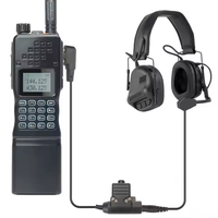Casque tactique avec écouteurs, talkie-walkie, radio de chasse, protège-oreilles professionnels pour la protection auditive lors de l'entraînement au tir