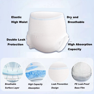 Dùng một lần siêu dày unisex XL dành cho người lớn pull-up tã lót thoáng khí rò rỉ bảo vệ Nhật Bản sap dùng một lần Fluff bột giấy tã quần - Product Image 3