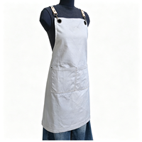Tablier de travail en toile uni simple et durable avec poches tendance pour café, restauration, serveur – Circonférence de la taille