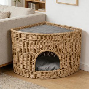 <span class=keywords><strong>En</strong></span> gros, Chaise longue, lit, table d'appoint et <span class=keywords><strong>panier</strong></span> de rangement multifonctionnel 2-<span class=keywords><strong>en</strong></span>-1 <span class=keywords><strong>en</strong></span> rotin tressé naturel pour animaux de compagnie - Product Image 3