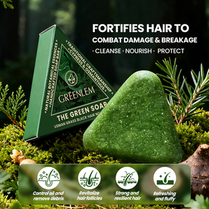그린렘 우스만 헤어 샴푸 비누: 유분 조절, 클렌징, 볼륨 부여. - Product Image 3