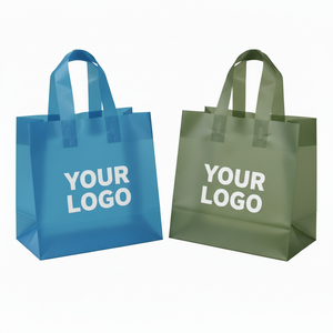 Customizable <b>Plastic</b> Shopping <b>Bag</b> With Soft Loop Handle <b>For</b> Apparel <b>Packaging</b> Eco Friendly Material Available In Matte - Product Image 1