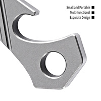 TGZUO Outil multifonction EDC en alliage de titane de qualité supérieure, usiné CNC, barre de levier portable, ouvre-bouteille, outil porte-clés léger pour l'extérieur