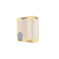 Boîtes cadeaux personnalisées transparentes pliantes en papier kraft A4 avec grande fenêtre transparente en PVC et couvercle 10 pouces de planches à gâteaux rondes