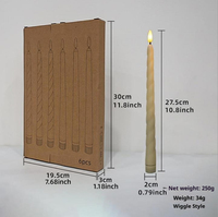 Bougie chauffe-plat sans flamme à LED avec minuterie, effet flamme 3D vacillante, en cire véritable, couleur ivoire
