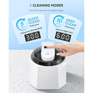 Nettoyeur ultrasonique professionnel électrique 220 ml 48 kHz pour prothèses dentaires et gouttières, avec 5 lumières UV - Product Image 2