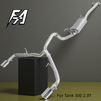 Convient pour Tank 300 400 500 2.0T 3.0T, échappement cat-back à longueurs égales avec commande électronique de soupape, silencieux de 1,5 mm avec double sortie.