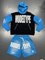 Shorts personnalisés effet délavé soleil, en coton, avec cordon de serrage, style vintage, pour homme, bords bruts, délavage acide