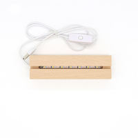 Fourniture d'usine bois led veilleuse base en bois 3d led lampe base pour 3D Illusion Night Light