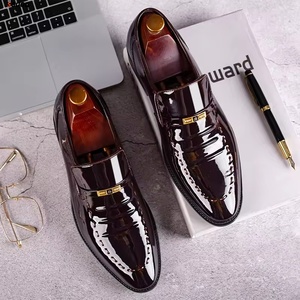Chaussures habillées en cuir véritable pour hommes, mocassins en cuir pour hommes - Product Image 1