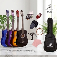 Acoustic Classical Guitar 6 Nylon Strings 38 Inch Gloss/Matte Finish Guitar Rosewood Fretboard Multi-Color Chinese Factory