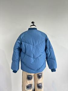 Phụ Nữ Của Màu Xanh <span class=keywords><strong>2025</strong></span> Mới Đến Đứng Cổ Áo Nóc Bông Áo Khoác Mùa Đông Bông Áo Khoác Với Cách Nhiệt - Product Image 2