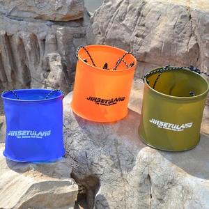 Cubo de Pesca Plegable Jinsetulang, Multifuncional, Resistente al Agua, para Montar en el Coche, para Almacenamiento de Peces Vivos, Color Aleatorio - Product Image 1