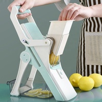 Trancheuse à viande multifonction avec râpe, 1 pièce, accessoires de cuisine, trancheur manuel sans danger, pour oignon, végétariennes, gelées, Mandoline, légumes
