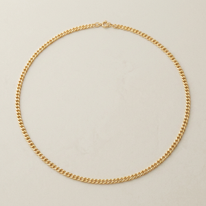 Vintage Gold Plated Box Chain Necklace Minimalist Style Unisex Daily Wear Zinc Alloy 14K Gold Curb Link Chain Gift - Product Image 1