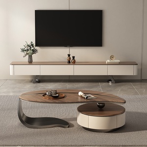 Foshan moderno Designer in legno massello ardesia di lusso piccolo appartamento <span class=keywords><strong>salotto</strong></span> tavolino creativo speciale - Product Image 3
