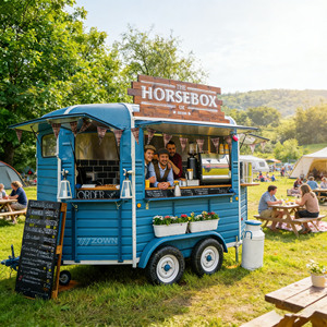 Towable Mobile Food Cart Custom Color Logo Street Vendor Cart for Fast Food Catering Service - Product Image 1