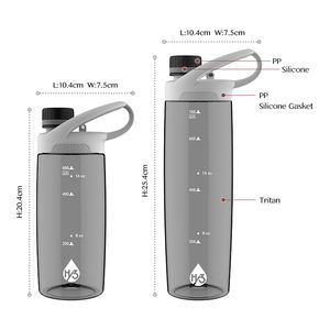 Nuovi fornitori alla moda bottiglia d'acqua in plastica trasparente a prova di perdita colorata grande portatile stampata di marca - Product Image 2
