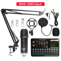 Kit de carte son pour diffusion en direct BHA V10XPro+BM900 pour enregistrement sur ordinateur, microphone à condensateur et téléphone portable