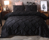 Vente directe usine – Parure de lit 3 pièces unie en tissu tissé pour la maison – Housse de couette et taies d'oreiller – Textile de maison – Export