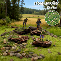 Poudre d'herbe statique, granulés de gravier et sable pour maquettes HO et N, diorama architectural, bricolage