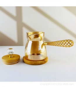 Cafetera de vidrio transparente resistente a altas temperaturas, de borosilicato alto, con asa lateral, cafetera de vidrio para el hogar - Product Image 6