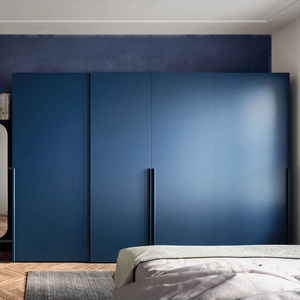 Moderno azul Modular de madera laca armario recién llegado jóvenes madera muebles dormitorio para taller comedor organizador de ropa para - Product Image 1