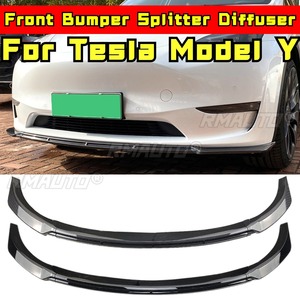 For Tesla Model Y Body Kit Front Bumper <b>Diffuser</b> Front Bumper Splitter Spoiler Lip for Tesla Model Y <b>Car</b> Accessories - Product Image 1