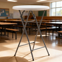 Table de bar pliante en plastique robuste Table haute pliable pour cocktail utilisation extérieure et événementielle