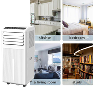 Mini Aire Acondicionado Portátil de 9000 BTU con Pantalla LED y Control Remoto para Hogar, Oficina, RV y Uso en Exteriores