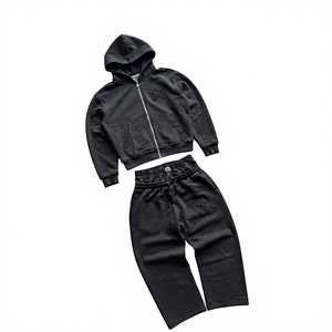 GENERSA SPORTS Conjunto Deportivo Unisex de Invierno Personalizable con Capucha Morada, Transpirable, 100% Algodón, Forro Polar Ligero, Estilo Urbano, 2 en 1 - Product Image 1