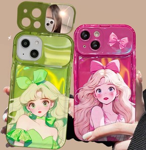Dessin animé fille impression caméra miroir support main <span class=keywords><strong>corde</strong></span> TPU housse de téléphone portable pour <span class=keywords><strong>Iphone</strong></span> 17 X Xr XS <span class=keywords><strong>11</strong></span> 12 13 14 15 16 Pro Max - Product Image 2
