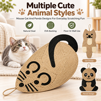 Tapis à gratter pour chat en sisal, forme souris, mural, à suspendre, pour l'entretien des griffes, protection de meubles, intérieur