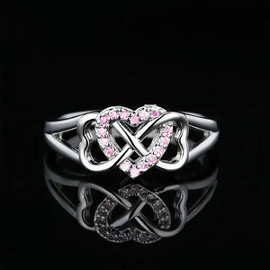 F1318 Anello da Donna in Oro Bianco con Diamante Taglio Cuore Colore G Stile Romantico per Fidanzamento - Product Image 6