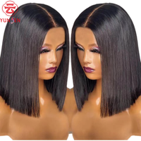 Perruques Lace Front sans colle 13x4 en fibre haute température, lisses, pour femmes, densité 150%, en stock