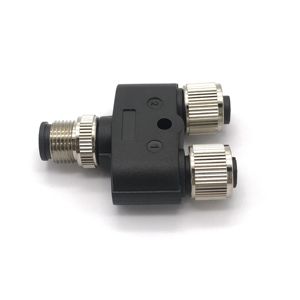 Leaka IP67 impermeável um macho dois fêmea Y forma m12 4pin 5pin m12 y divisor - Product Image 6